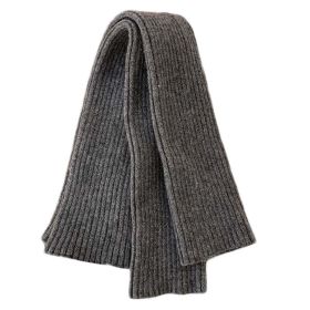 Womens Long Fingerless Knitted Arm Sleeve Winter Warm Gloves Over Elbow Mittens Thumb Hole Arm Warmer, Grey