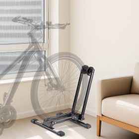Foldable Bike Rack For 20 To 29 Inch Mountain & Road Bikes Storage Stand (Option: Black)